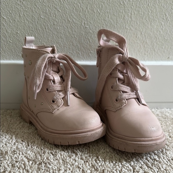 Cat & Jack Other - Cat & Jack Pink Lace-Up Ankle Boots